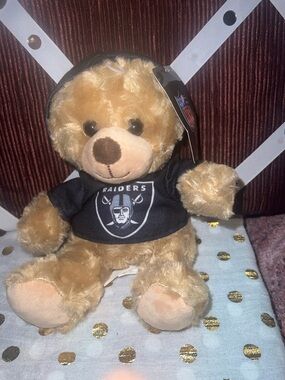 Oakland Raiders Plush Bear in Black Tee